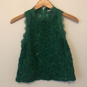Vibrant Green Embroidered Zara Top